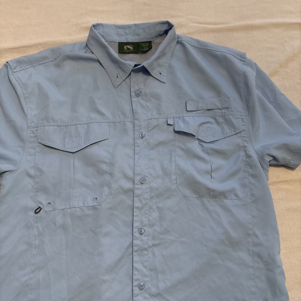 Stillwater Supply Co. Short Sleeve Button Up Shirt Men's Size L Blue - Picture 2 of 6